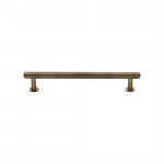 M Marcus Heritage Brass Knurled Design Cabinet Pull with Rose 128mm Centre to Centre